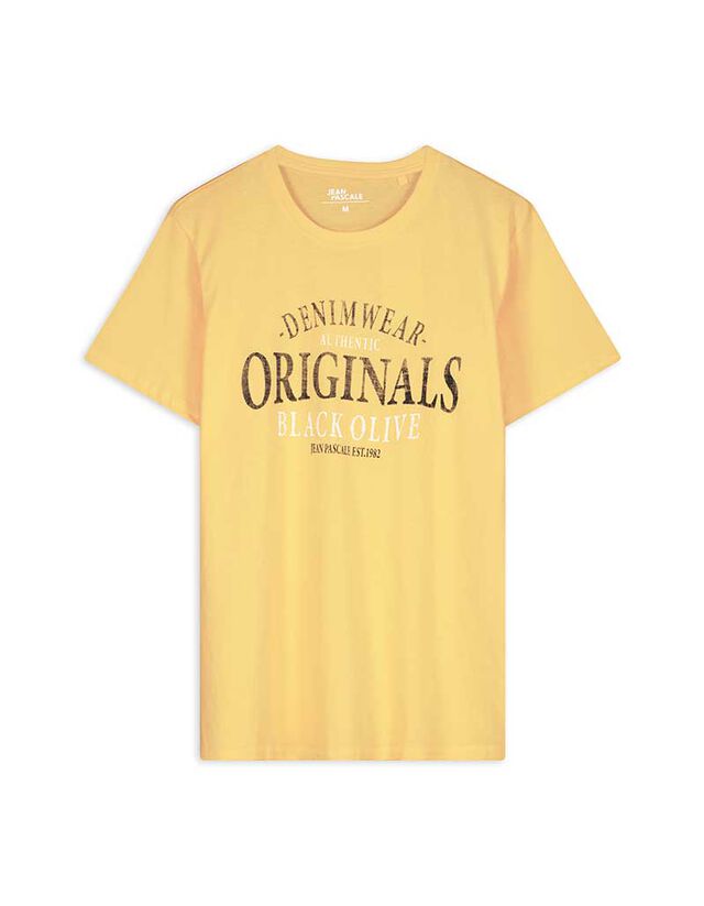 Póló - Nyomott minta - sárga