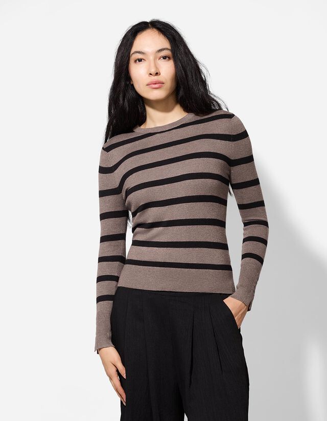 Pulóver - Díszgombokkal - feher