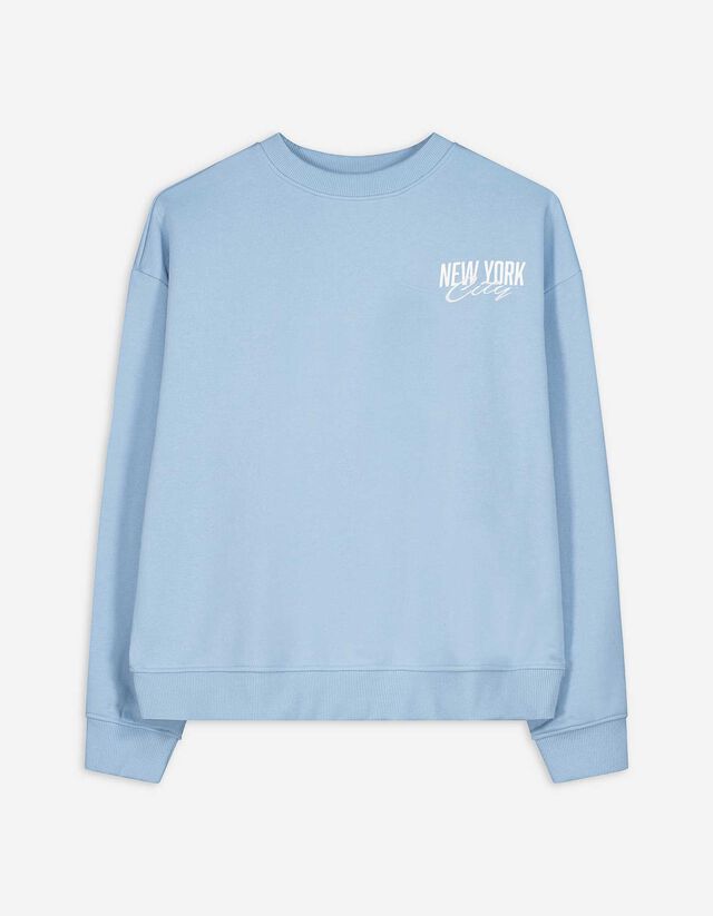 Melegítőfelső - Hátul nyomtatott minta - vilagoskek