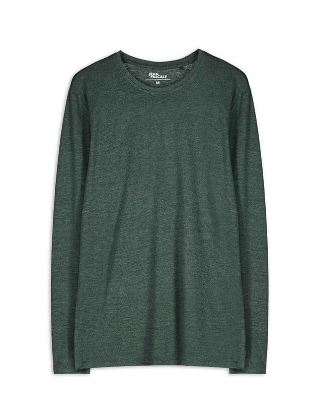 Hosszú ujjú felső - Kerek nyakkivágás - sötétzöld