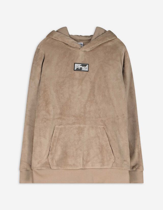 Kapucnis felső - Plüss - bézs