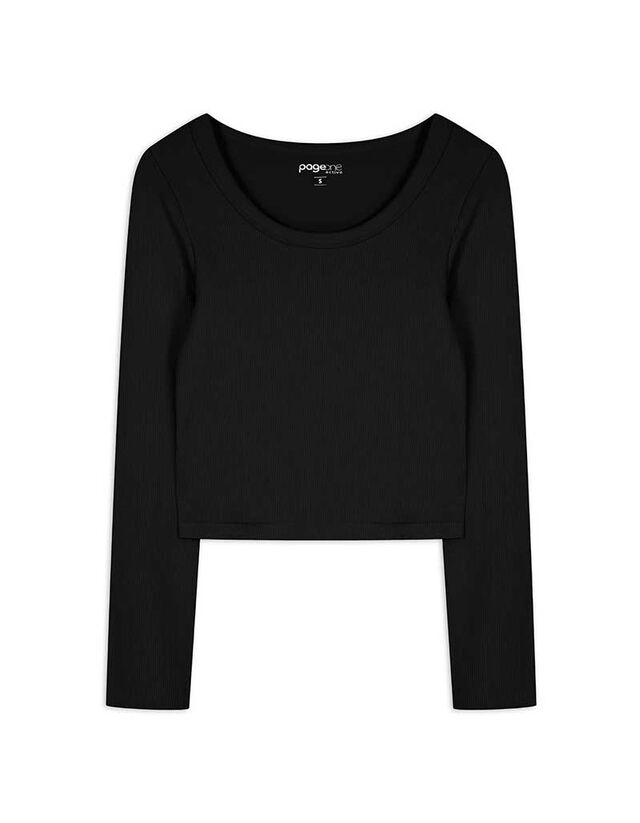 Rövid felső - Bordázott - mélyvörös