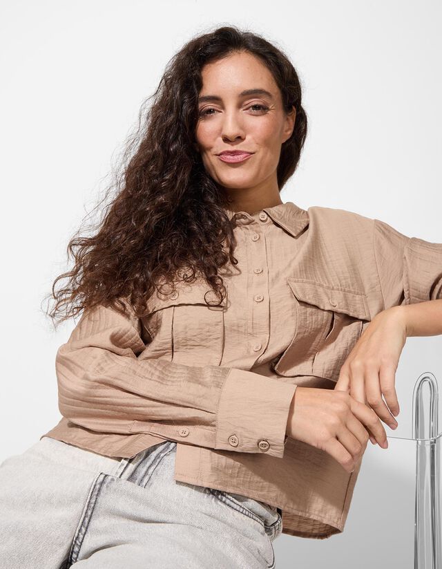 Blúz - Viszkózkeverék - piros