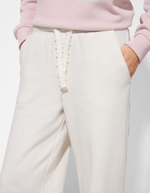 Nadrág - Csipkerátéttel - feher