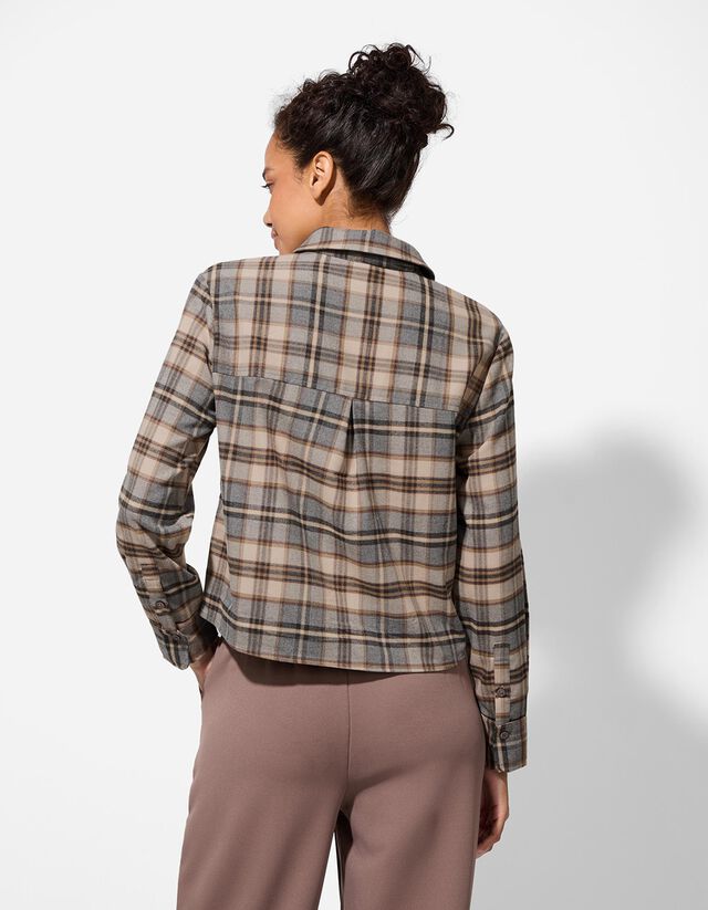 Blúz - Kockás - bézs