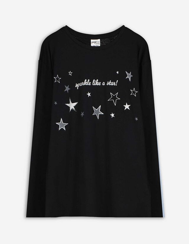 Hosszú ujjú felső - Elülső nyomtatás - pink