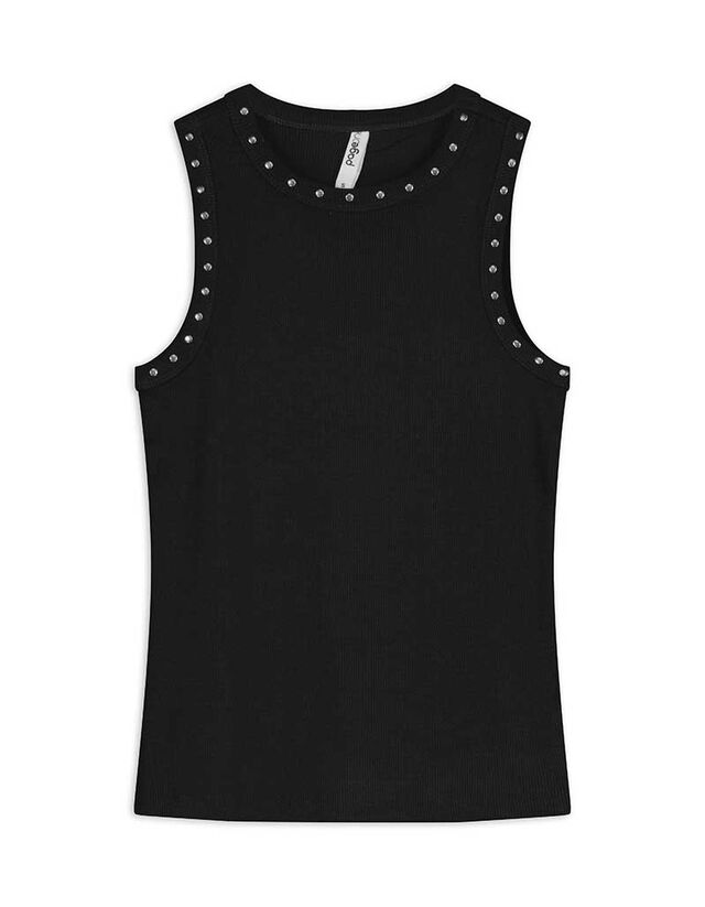 Ujjatlan felső - Szegecselt - piros