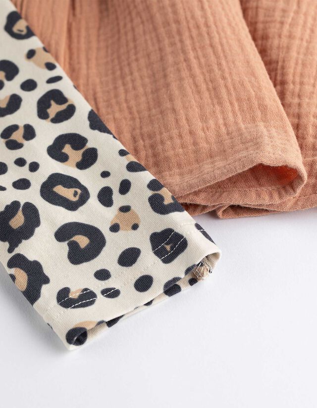 Ruha és leggings szett - Muszlin - rozsaszin