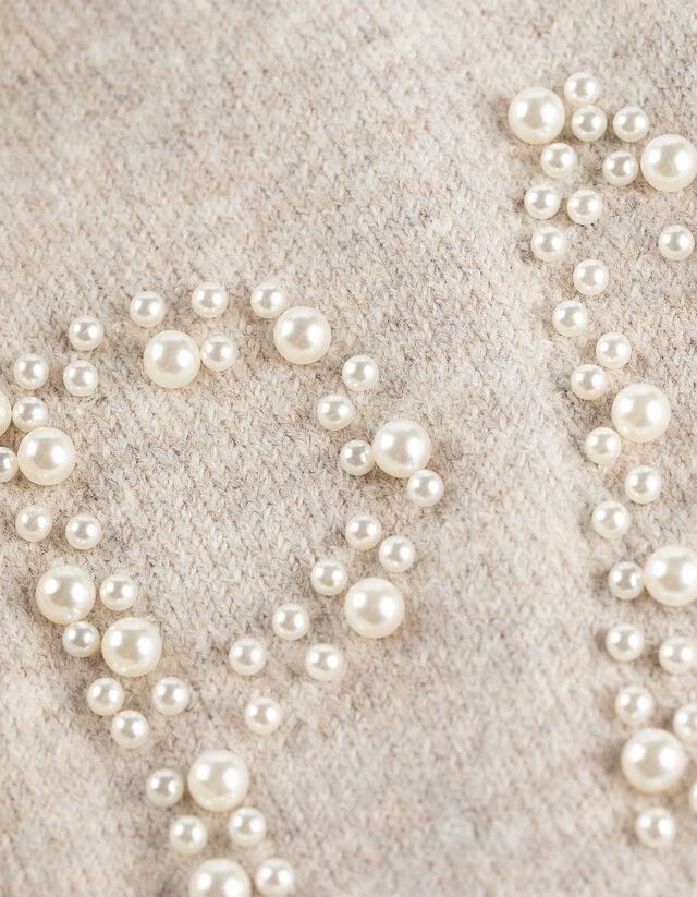 Pulóver - Feliratos nyomott minta - vilagos szurke