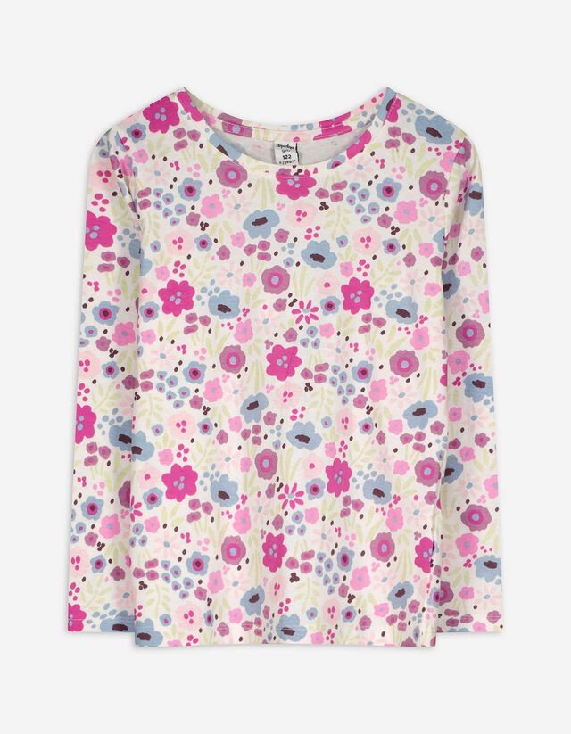 Hosszú ujjú felső - Elszórt nyomott minta - rozsaszin