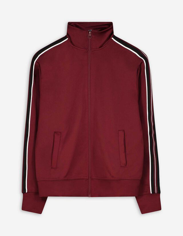 Cipzáros melegítőfelső - Oldalcsíkos - fekete