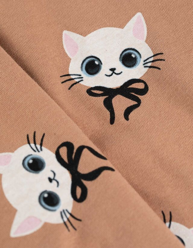 Hosszú ujjú felső - Elszórt nyomott minta - rozsaszin