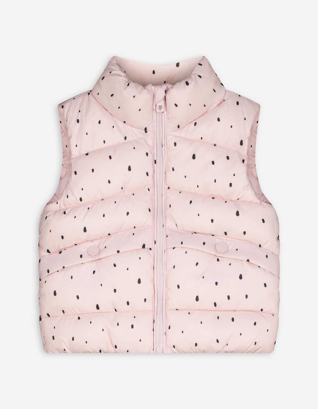 Steppelt mellény - Elszórt mintás - rozsaszin