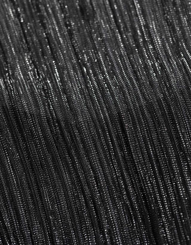 Póló - Csillámló anyag - fekete