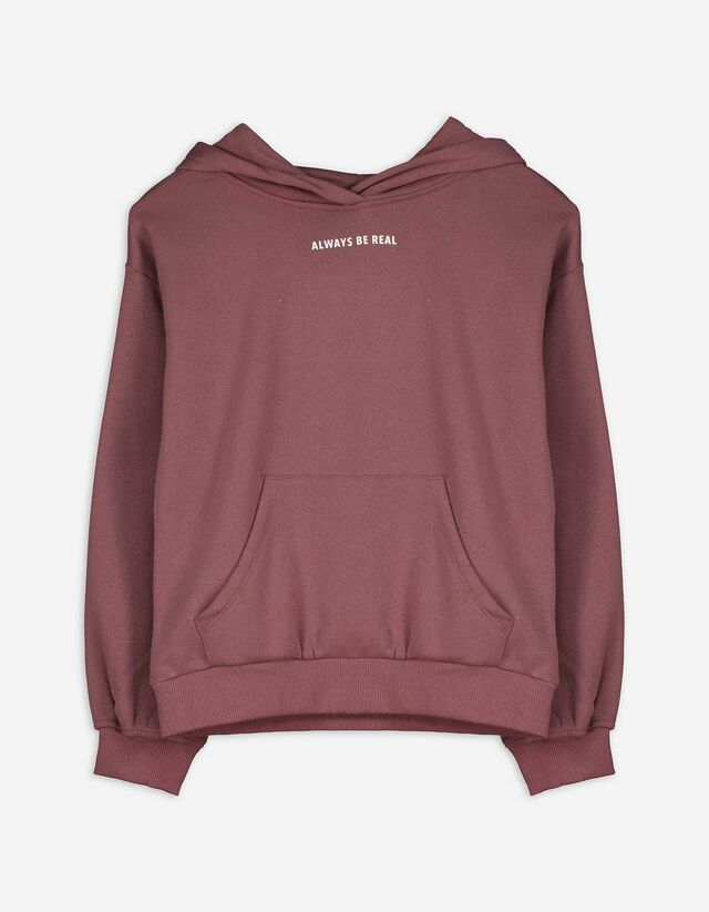 Kapucnis felső - Nyomott minta - kék