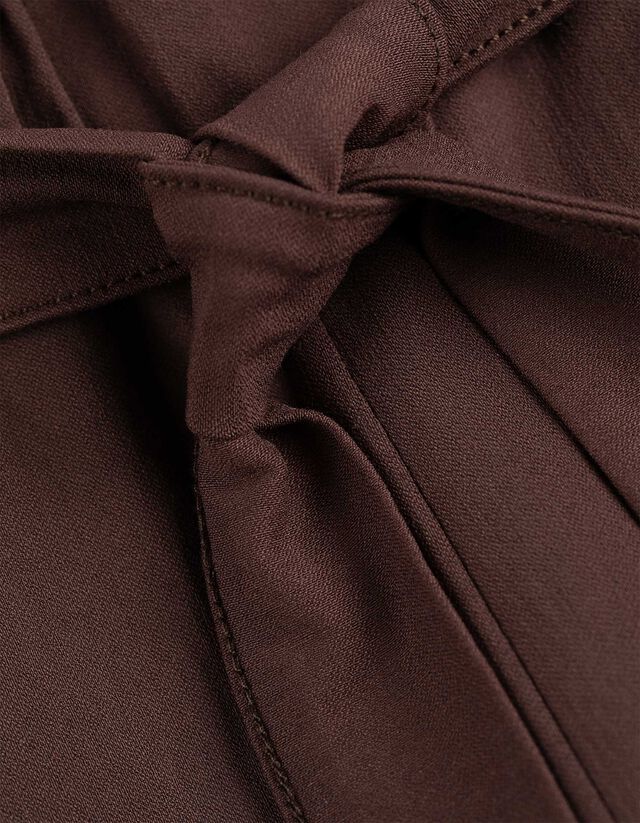 Ráncolt derekú nadrág - világos barna