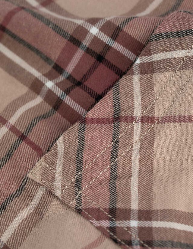 Női ing - Kockás - bézs