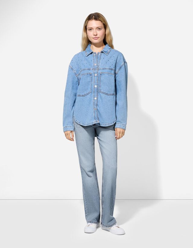 Farmernadrág - Enyhén bővülő fazon - kék