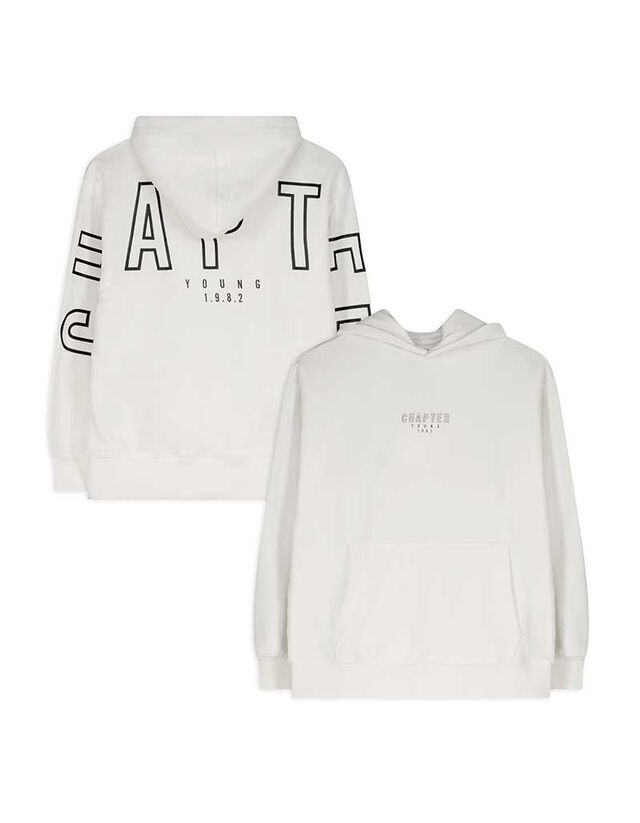 Kapucnis felső - Túlméretezett fazon - feher