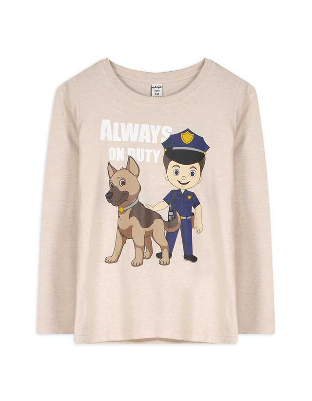 Hosszú ujjú felső - Pamut - bézs