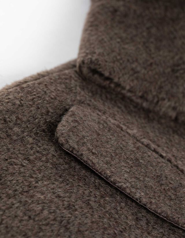 Kabát - Gyapjú megjelenés - barna