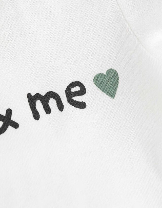 Hosszú ujjú body - Nyomott minta - feher