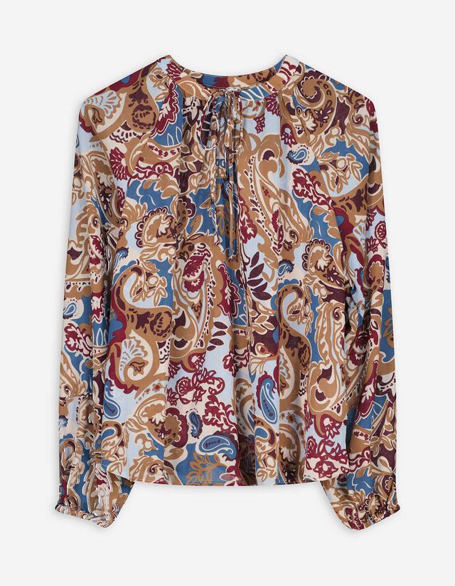 Blúz - Kasmírmintás - feher