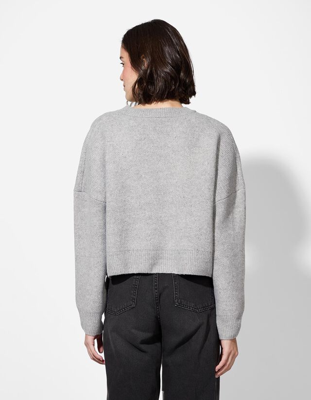 Pulóver - Túlméretezett fazon - vilagos szurke