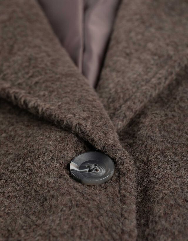 Kabát - Gyapjú megjelenés - barna