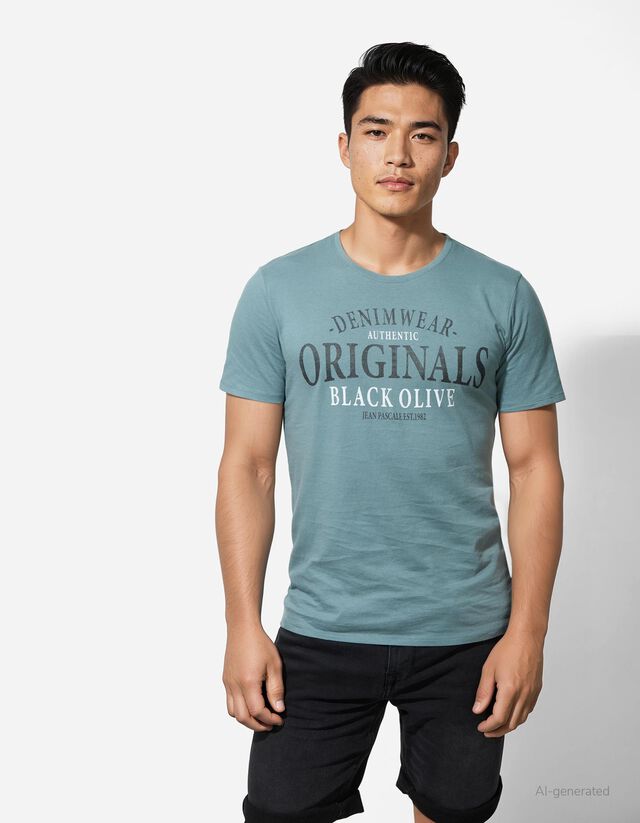 Póló - Nyomott minta - sárga