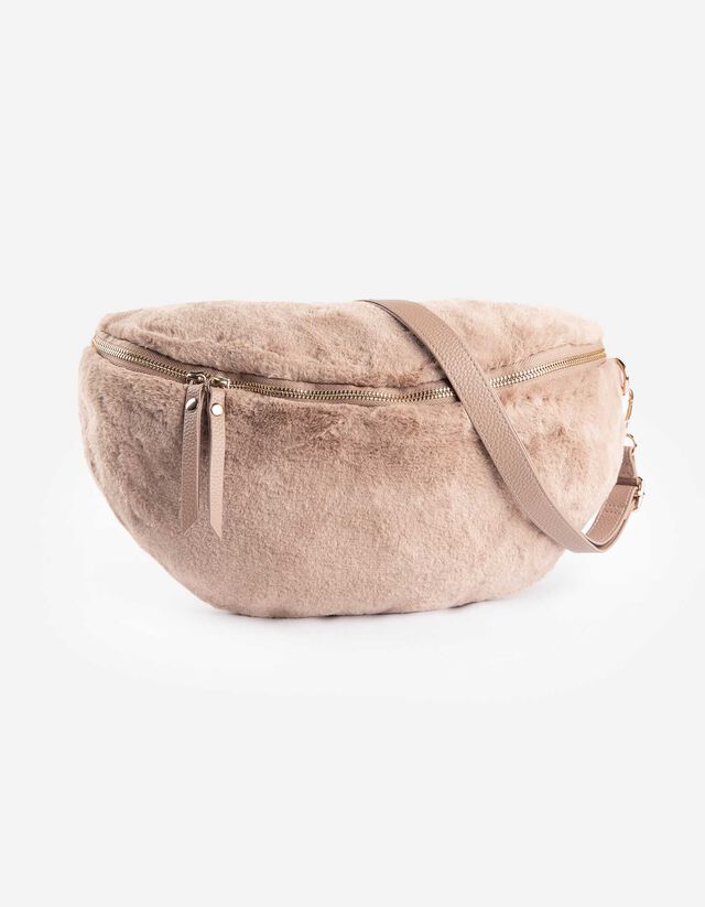 Válltáska - Műszőrme - barna