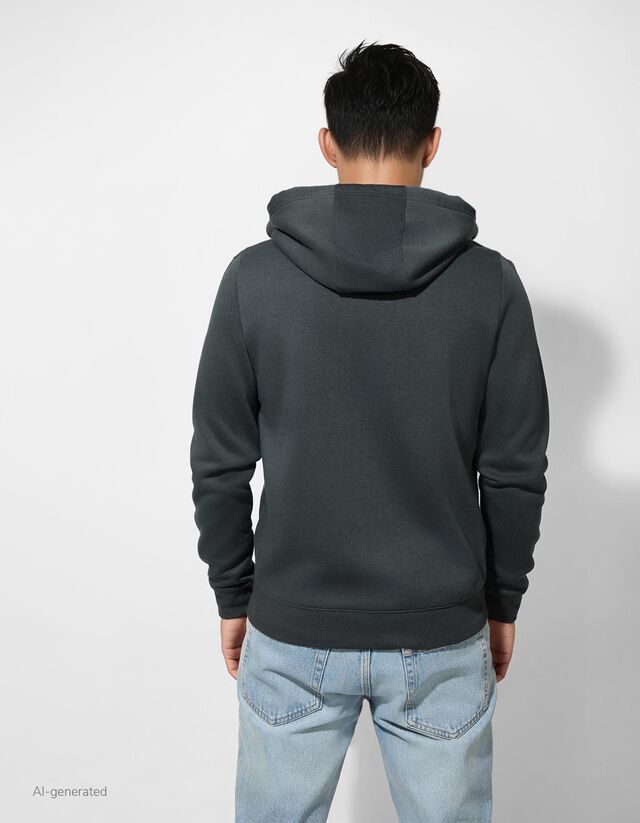 Cipzáros melegítőfelső - Zsinóros kapucni - sotetkek