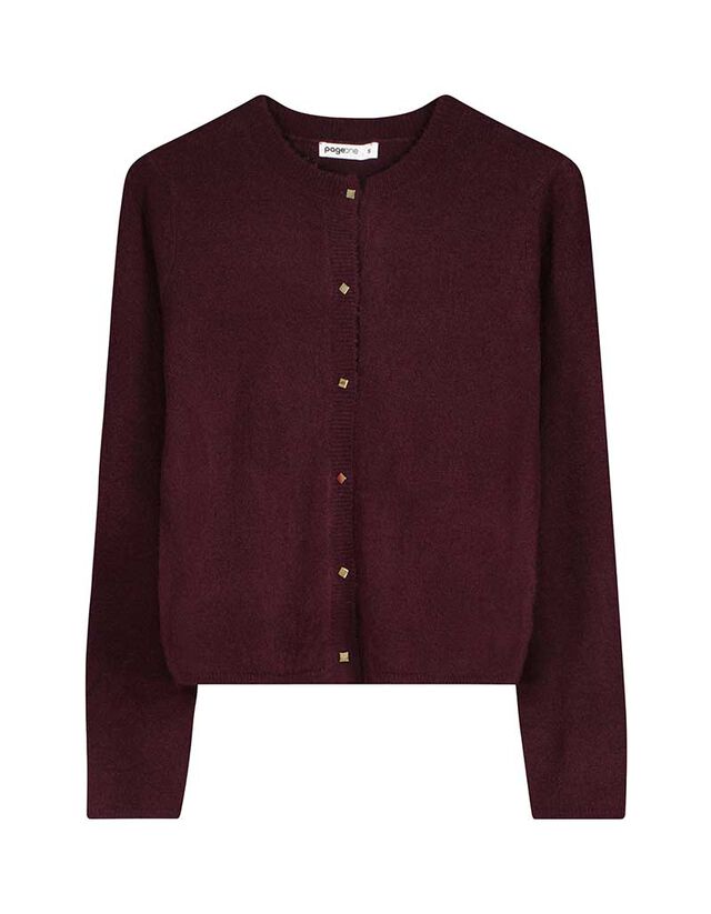 Kardigán - Gombolópántos - sotetlila