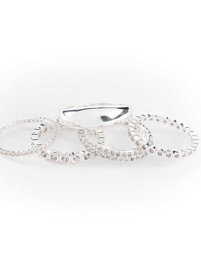 Gyűrű - 5 db-os csomag - ezust