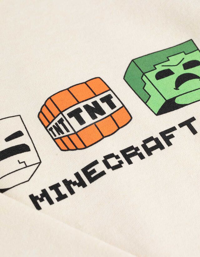 Kapucnis felső - Minecraft - bézs