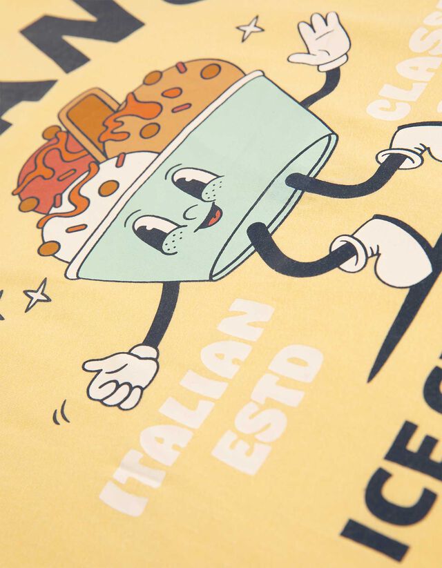 Póló - Hátul nyomtatott minta - feher