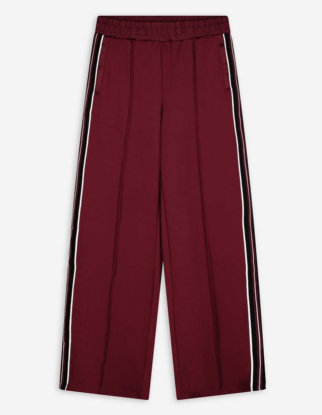 Bő nadrág - Oldalcsíkos - mélyvörös