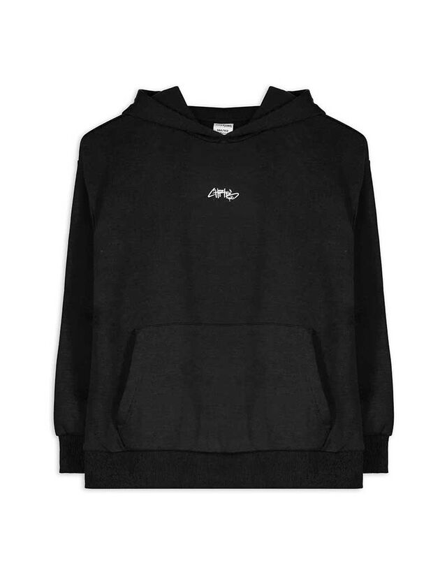 Kapucnis felső - Túlméretezett fazon - feher