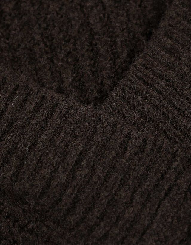 Pulóver - V-kivágás - rozsaszin