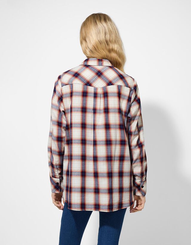 Blúz - Kockás - sotetkek