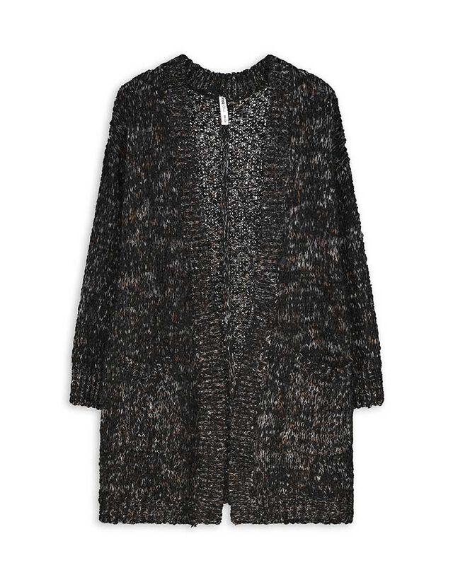 Kardigán - Plüss - fekete