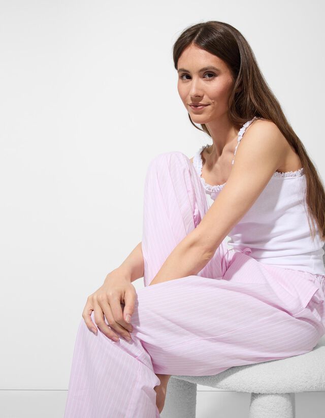 Pizsamaalsó - Csíkos - bézs