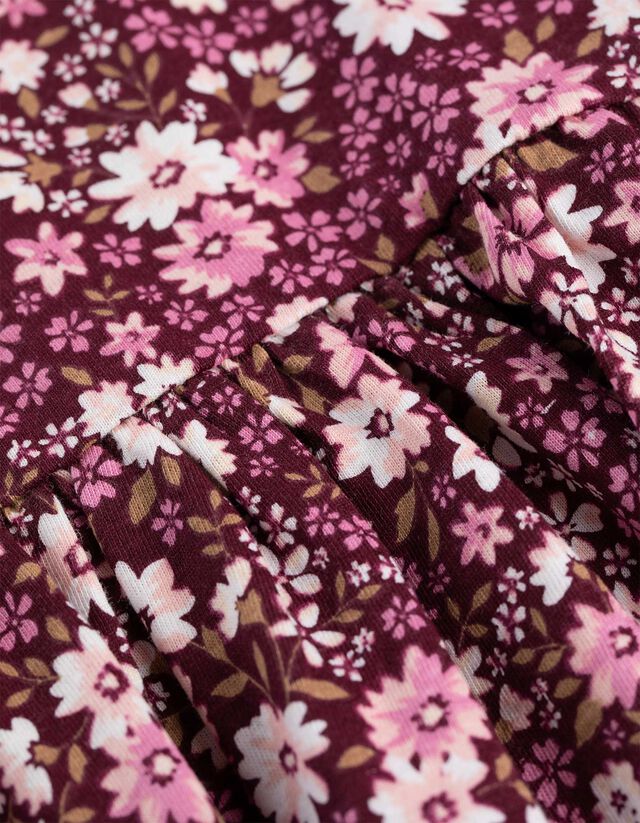 Ruha - Elszórt nyomott minta - mélyvörös