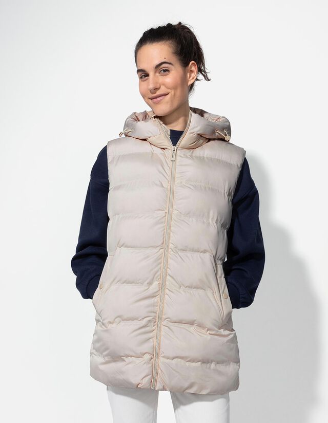 Steppelt mellény - Normál fazon - bézs