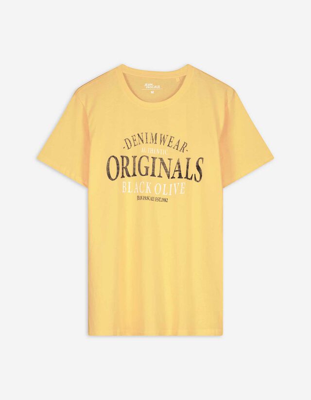 Póló - Nyomott minta - sárga