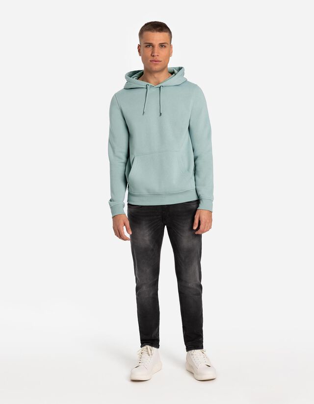 Kapucnis felső - Pamut keverék - sotetkek