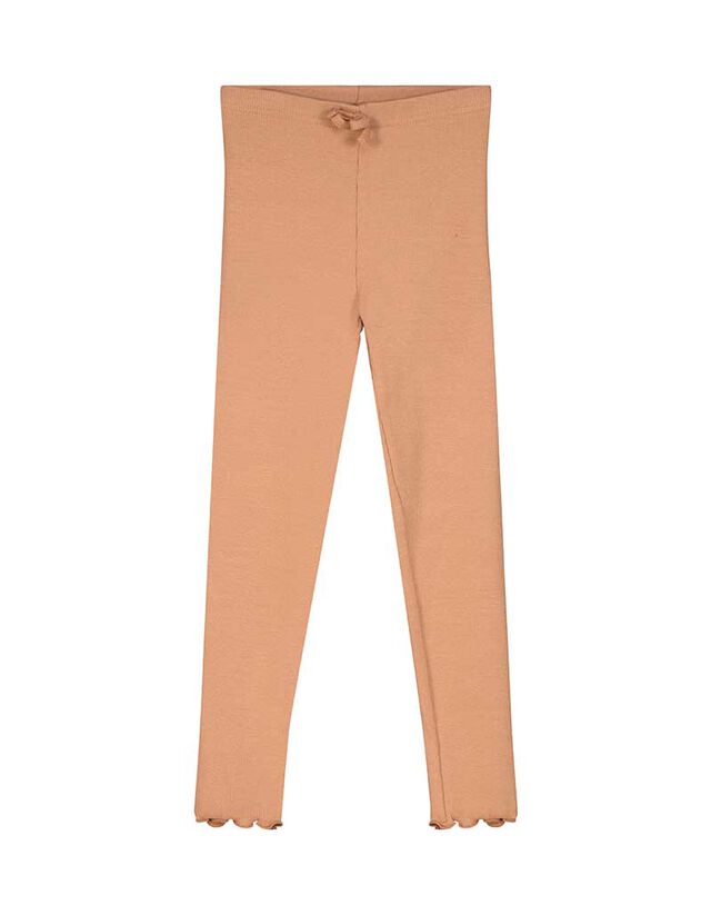 Legging - Bordázott - világos barna