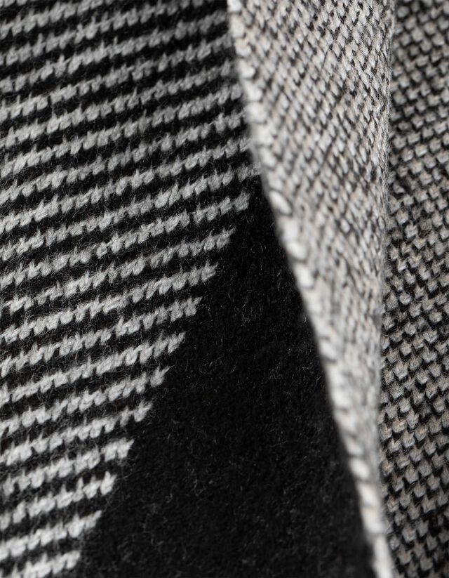 Hosszított kardigán - Kockás - feher