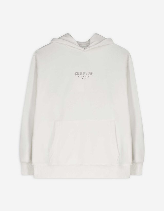 Kapucnis felső - Túlméretezett fazon - feher