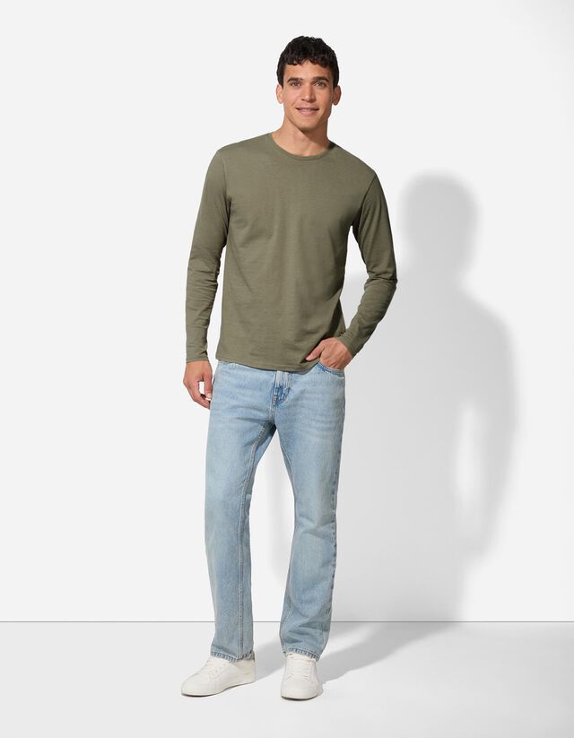 Hosszú ujjú felső - Kerek nyakkivágás - vilagos zold